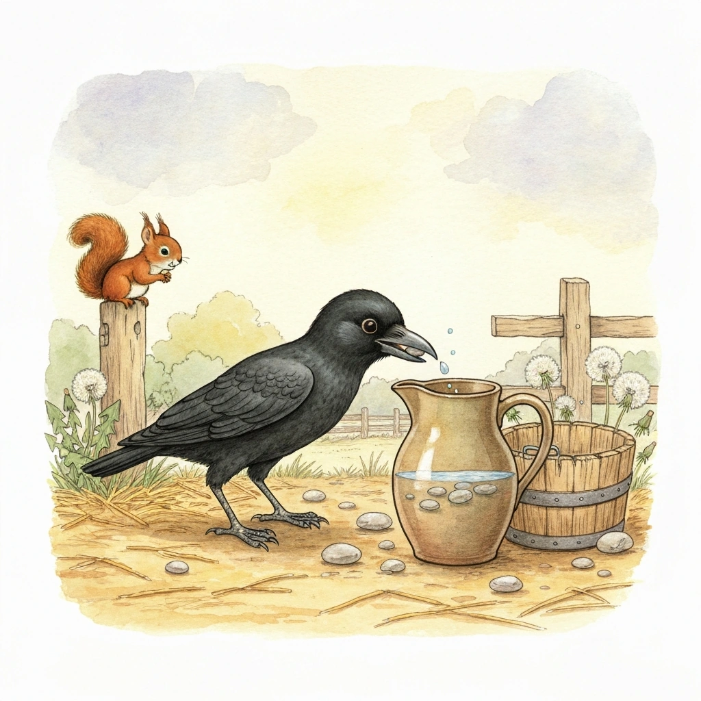 The Crow and the Pitcher